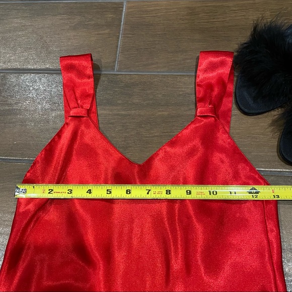 Asymmetrical Satin Red Dres w/Ruffle hem No Size🌹 - Picture 14 of 15